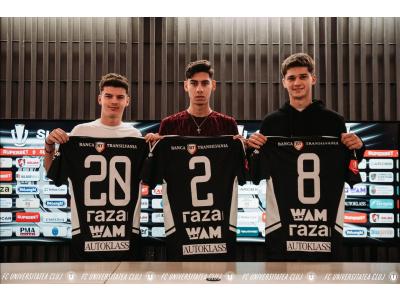 Juniorii Iustin Neacșu, Ciprian Călugăr și Rareș Scocîlcă au semnat cu ”U” până în 2028