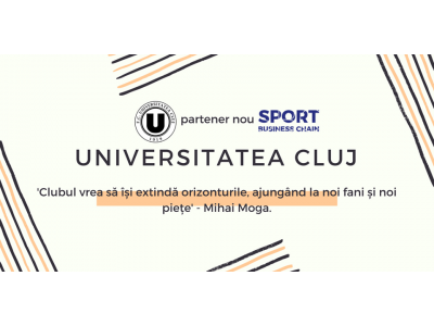 FC Universitatea Cluj este partener Sport Business Chain. Internship într-unul dintre departamentele clubului pentru un tânăr pasionat de fotbal