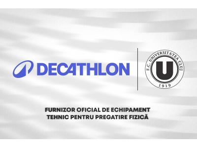 Decathlon, noul furnizor oficial de echipament tehnic pentru pregătire fizică al FC Universitatea Cluj