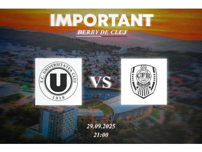 Informații importante înainte de derby-ul Clujului