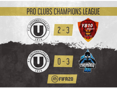 Încă două jocuri pentru echipa de eSports în Pro Clubs Champions League