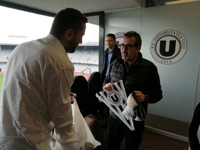 Fost preşedinte al FC BARCELONA, în vizită la FC UNIVERSITATEA CLUJ