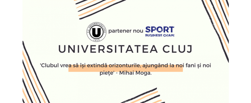 FC Universitatea Cluj este partener Sport Business Chain. Internship într-unul dintre departamentele clubului pentru un tânăr pasionat de fotbal