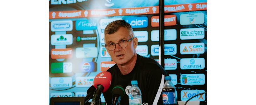 Sabău vede „partea plină a paharului" după egalul cu Rapid: „E bine că nu am pierdut, e bine că nu am primit gol"