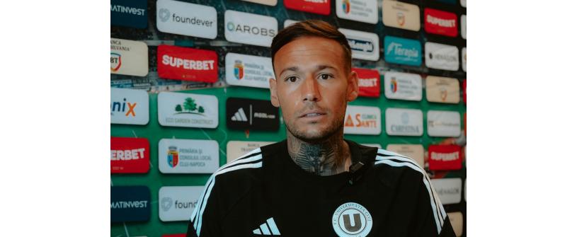 Îndrăgostit de fotbal, tatuaje și gătit, Murgia are ambiții mari la “U”: “Să intrăm pe teren cu încrederea că putem câștiga orice meci”
