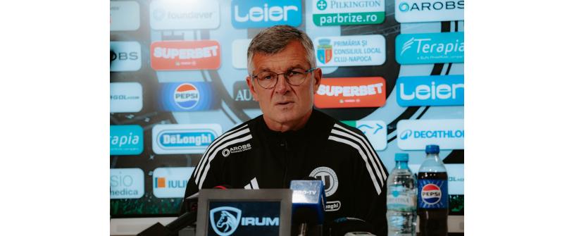 Antrenorul Universității a subliniat miza meciului cu Csikszereda. Sabău: „Câștigând acest joc, ne putem apropia din nou de play-off”