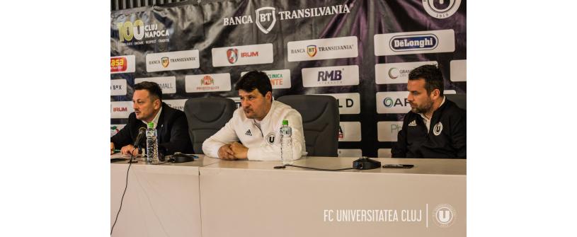 “U” – FC Argeș, primul duel al anului pe Cluj Arena. „Un meci foarte greu, dar avem un avantaj jucând acasă”