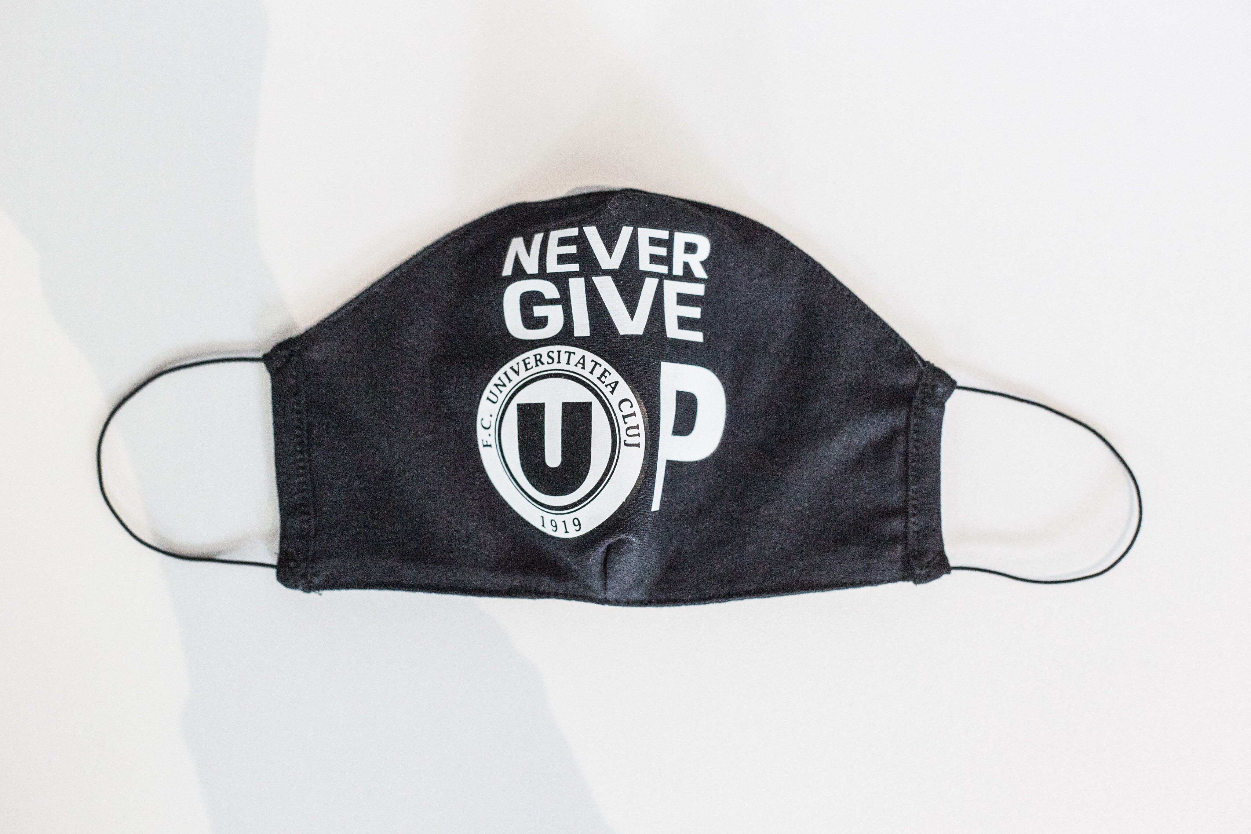 Mască Neagră De Bumbac Never Give Up F C Universitatea Cluj