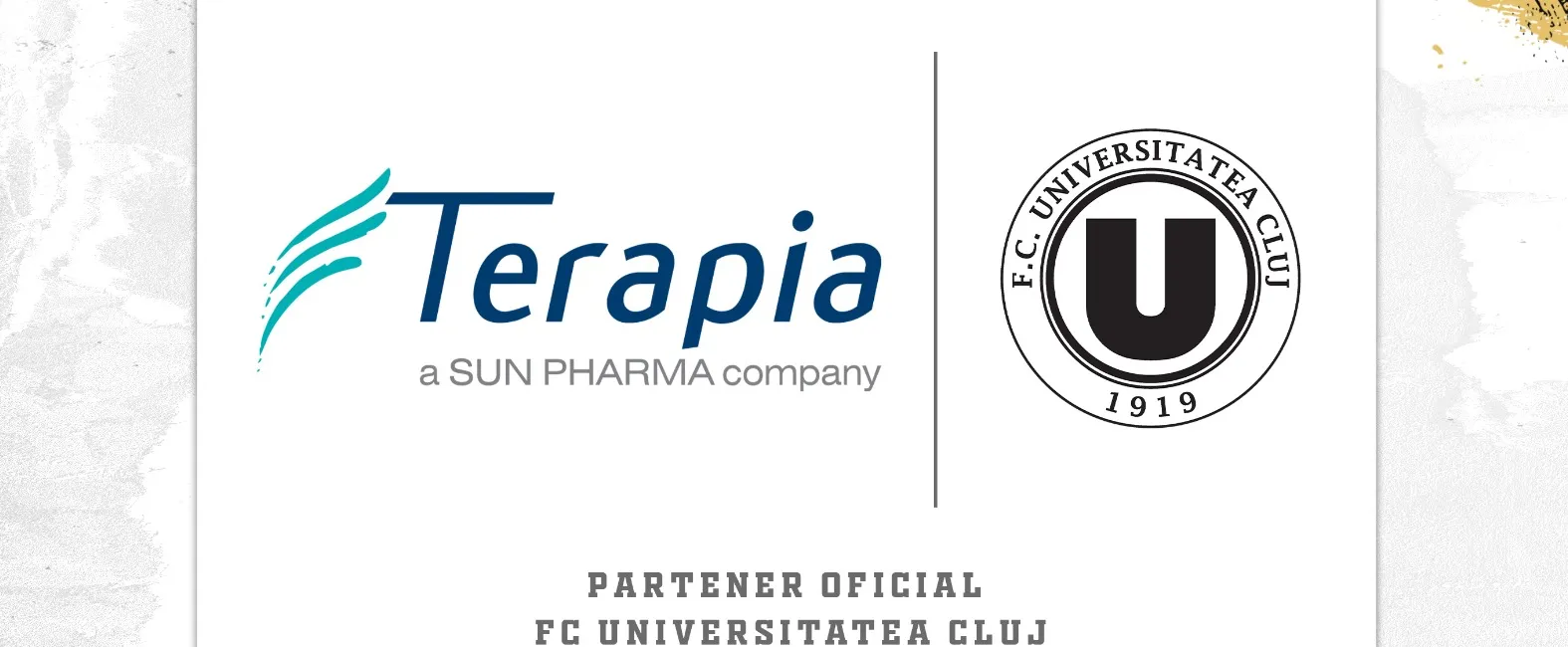 Un nou capitol al parteneriatului dintre Terapia – o companie SUN PHARMA și FC Universitatea Cluj