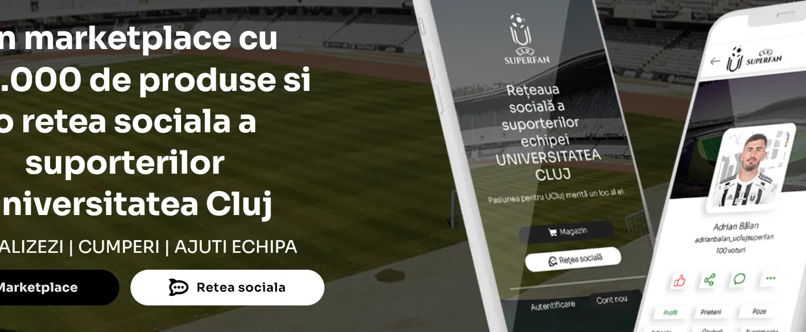   UClujSuperFan, primul eveniment pe stadion alături de jucători pentru toți suporterii Universitatea Cluj