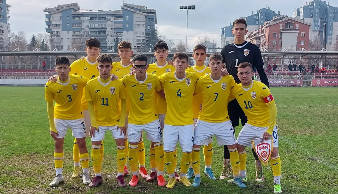 Trei ”U”-iști pe teren în victoria cu 4-1 a României U16 împotriva Macedoniei de Nord
