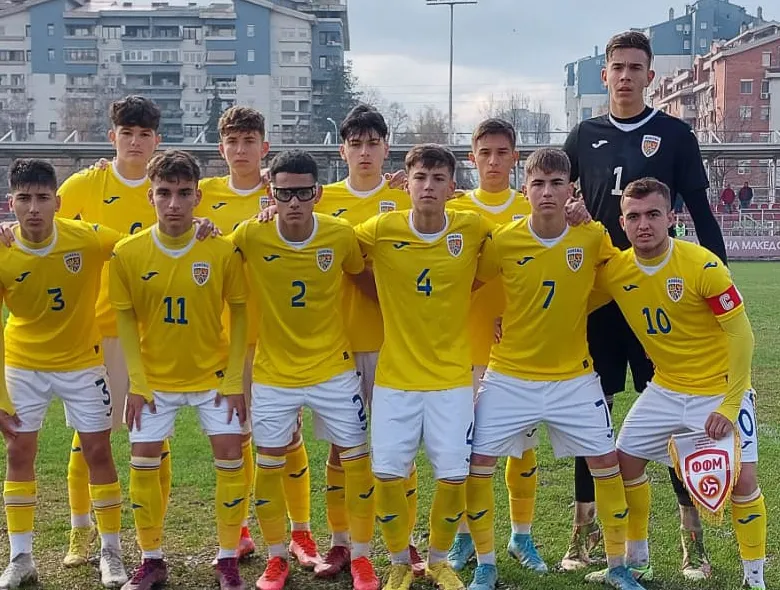Trei ”U”-iști pe teren în victoria cu 4-1 a României U16 împotriva Macedoniei de Nord