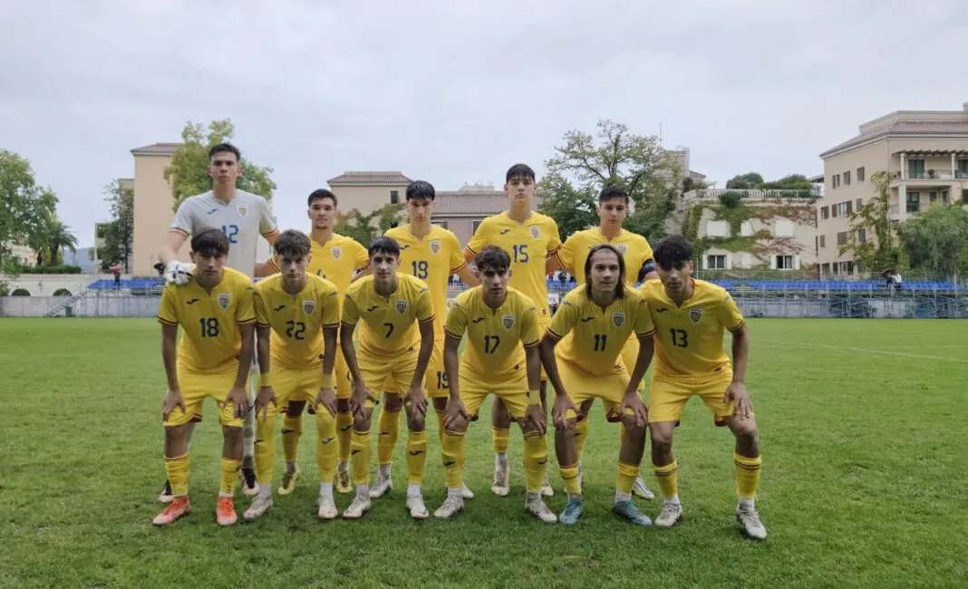 România U17. Ștefan Opriș și Alin Techereș pe teren în victoria cu 3-0 împotriva Muntenegru