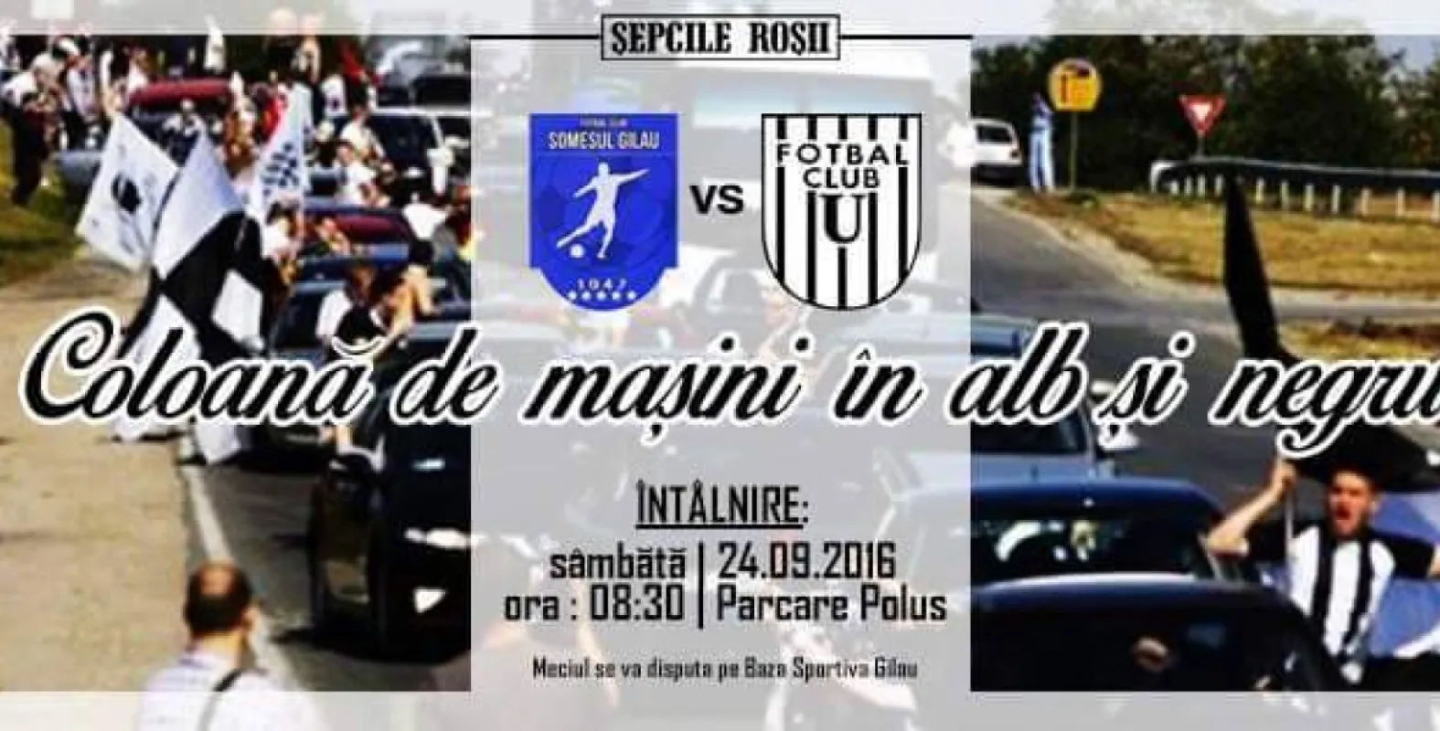 Coloană de mașini în alb și negru!