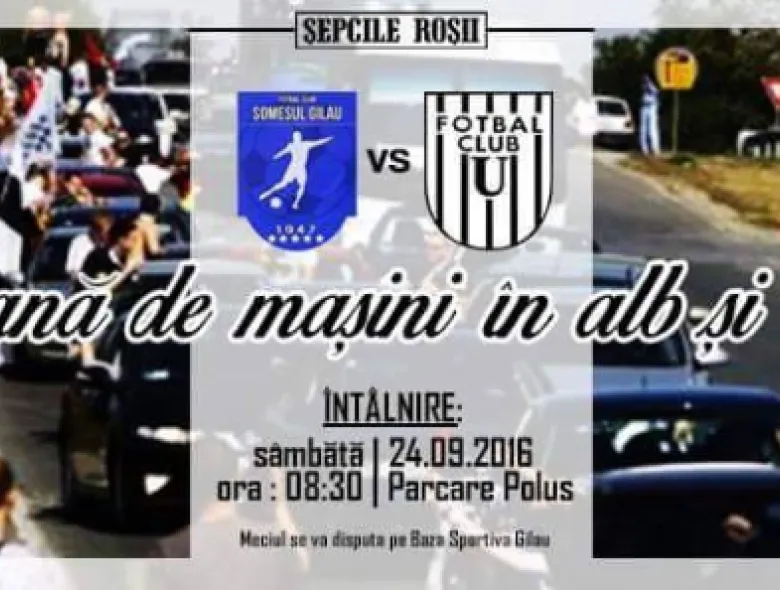 Coloană de mașini în alb și negru!