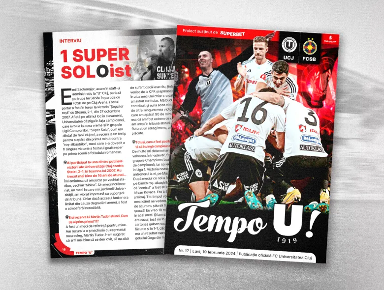 Tempo ”U” nr. 17 - programul de joc al partidei dintre ”U” și FCSB