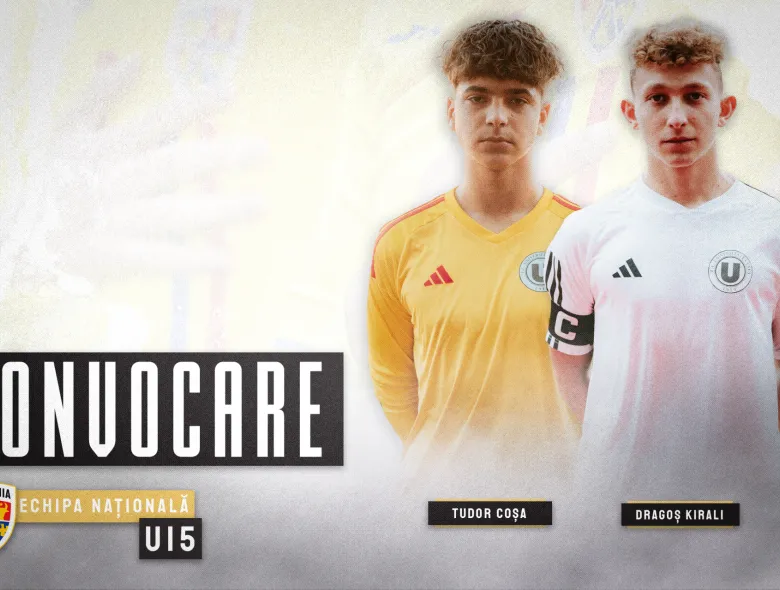 România U15. Tudor Coșa și Dragoș Kirali merg la Torneo delle Nazioni