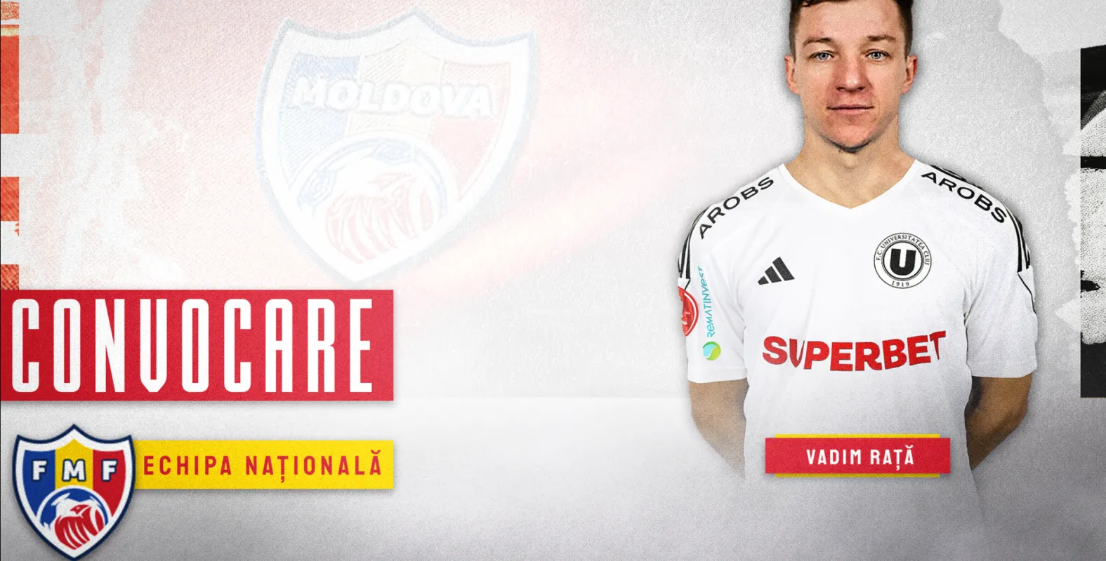 Vadim Rață la prima convocare după transferul la ”U”