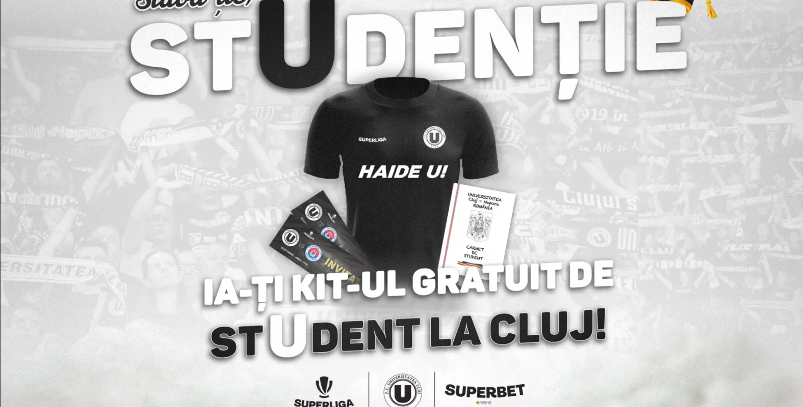 Ești “boboc” la Cluj? Ia-ți kitul de stUdent și hai la meci!