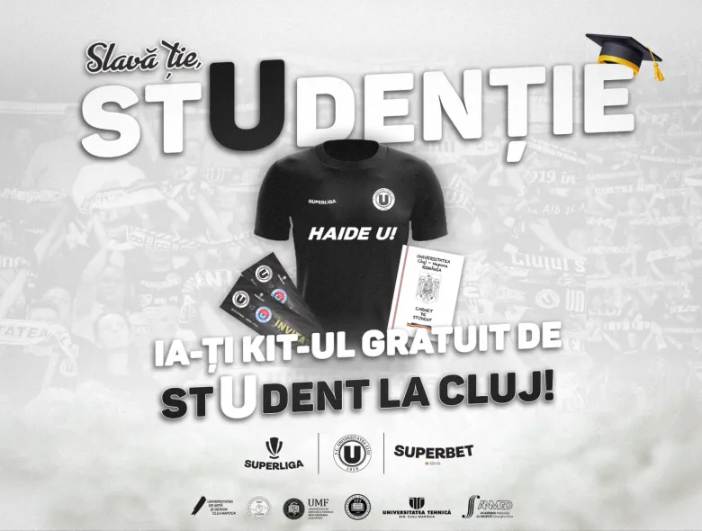Ești “boboc” la Cluj? Ia-ți kitul de stUdent și hai la meci!