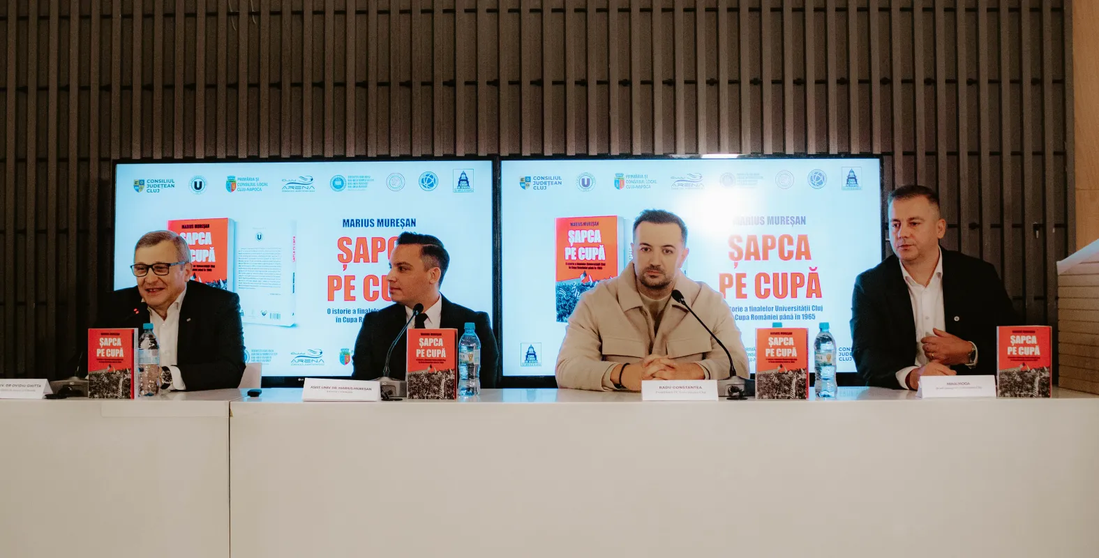 Volumul „Șapca pe Cupă” a fost lansat la Cluj Arena. Cartea spune povestea primelor patru finale disputate de "U" și istoria trofeului din 1965
