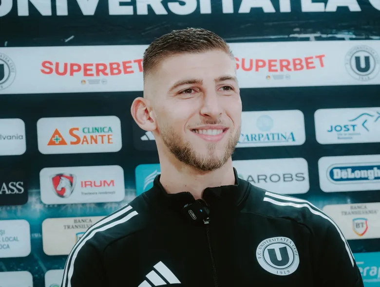 Goleadorul Lukic nu vrea să se oprească după hattrick-ul din partida cu Hermannstadt: „Sper să pot realiza mai mult cu ”U” Cluj”