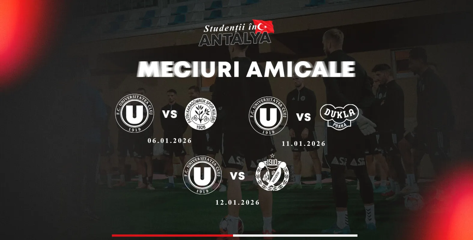 Cantonament de zece zile în Antalya pentru jucătorii Universității