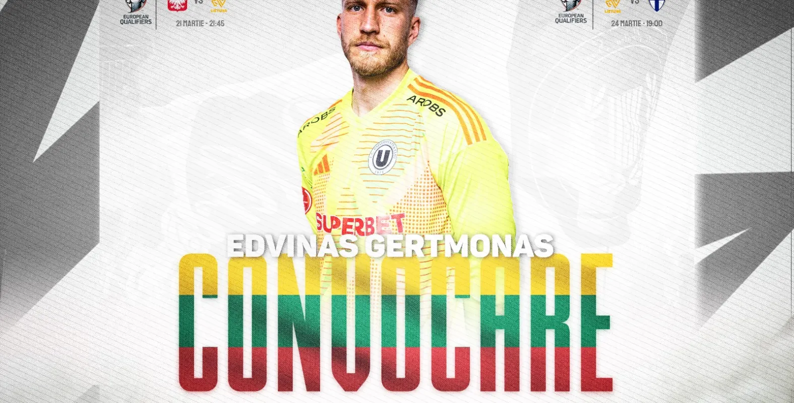 Edvinas Gertmonas, o nouă convocare pentru naționala Lituaniei