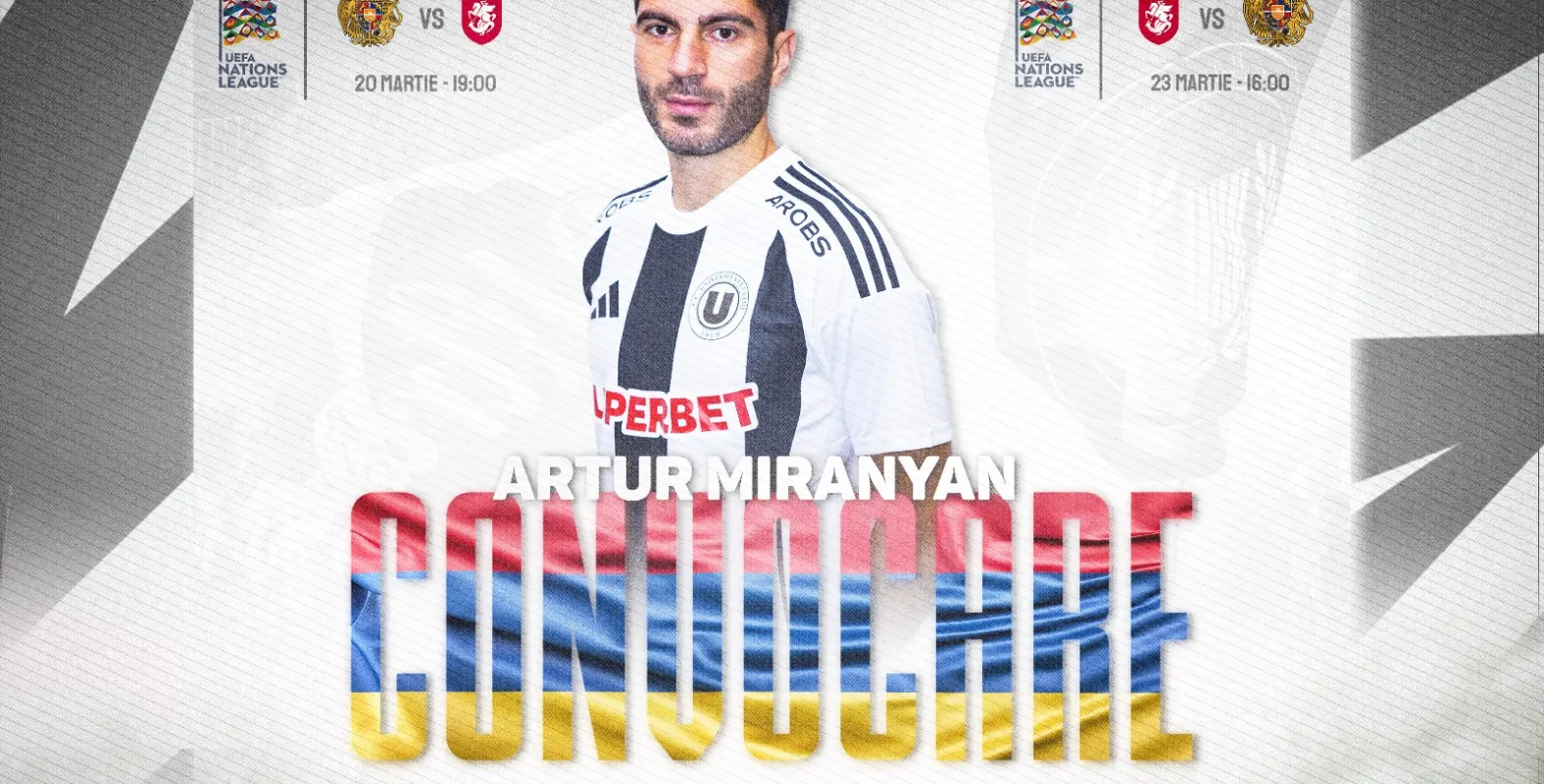 Artur Miranyan, convocare pentru barajul cu Georgia
