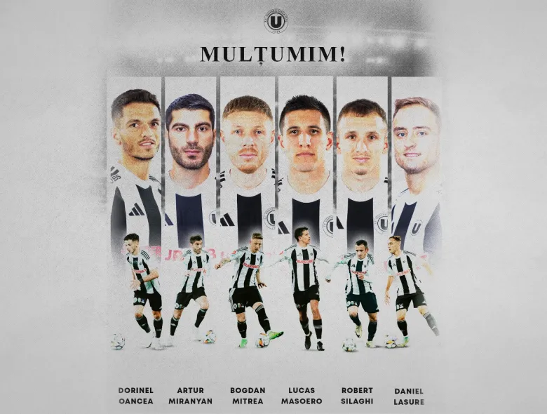 Șase jucători au ajuns la final de contract cu “U” Cluj