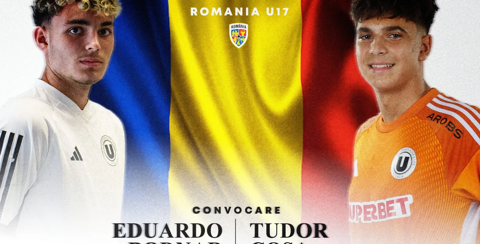 Tudor Coșa și Eduardo Bodnar, convocare pentru naționala U17