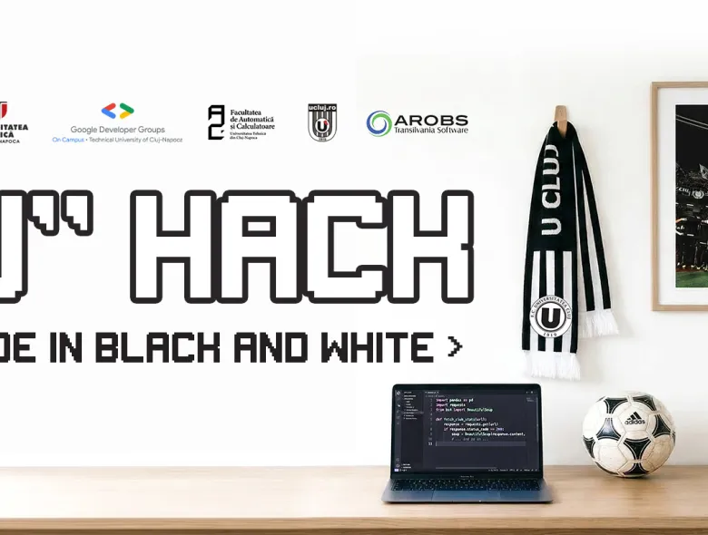 AROBS devine partener oficial “U” Hack! Code in Black & White