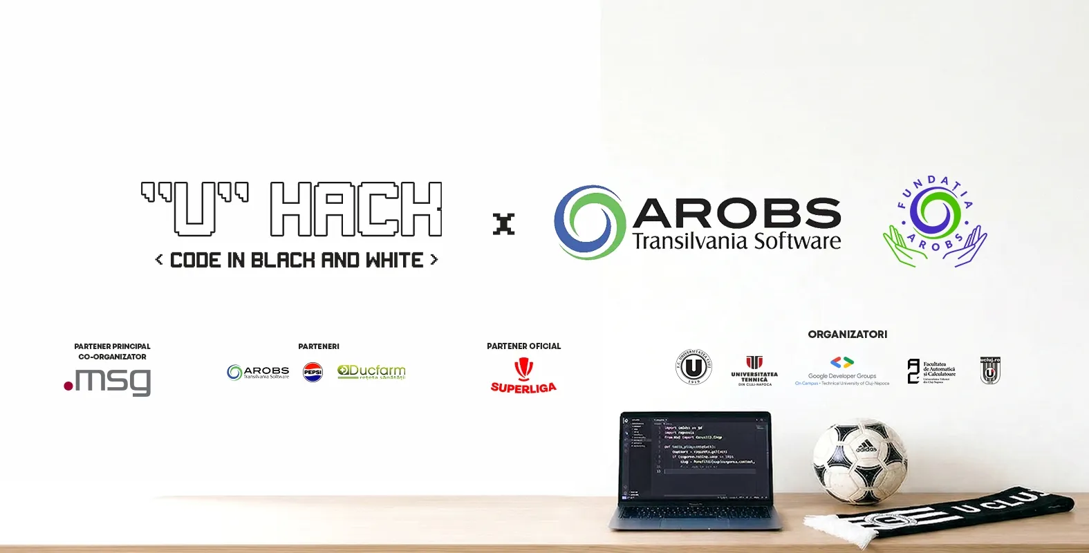 AROBS devine partener “U” Hack! Code in Black & White