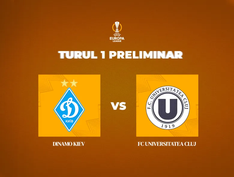 FC Universitatea Cluj-Dinamo Kiev, în primul tur al UEFA Europa League