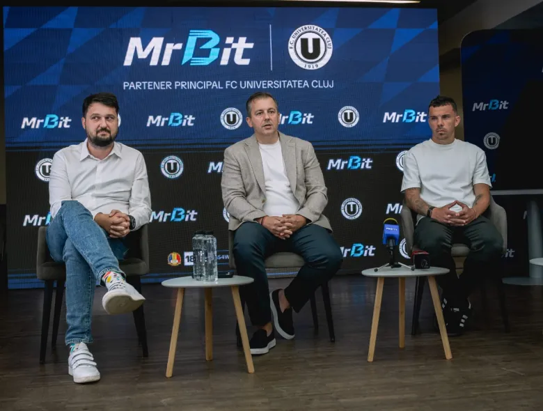 MrBit, noul sponsor principal al Universității Cluj: "Legătura pe care "U" o are cu orașul și cu suporterii este lucrul cel mai important"