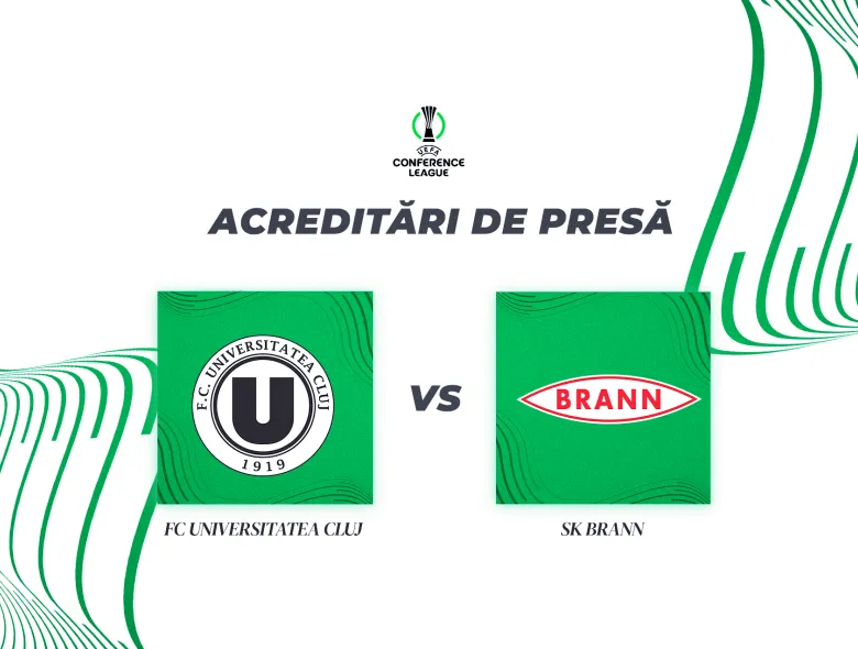 Lista reprezentanților mass-media acreditați la partida FC Universitatea Cluj - SK Brann