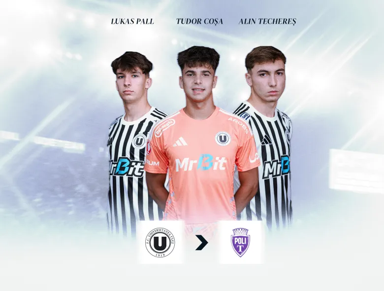 Trei tineri fotbaliști de la "U" incluși în lista de cooperare cu Politehnica Timișoara